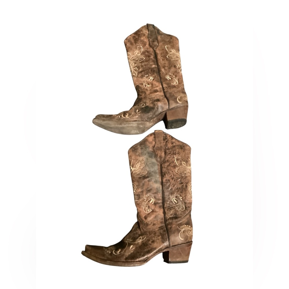 💥PRICE DROP💥 CORRAL CIRCLE G L5001 DISTRESSED BROWN DRAGONFLY WESTERN BOOT - Picture 6 of 7